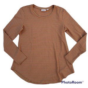LOGO Layers by Lori Goldstein Stripe Waffle Top S